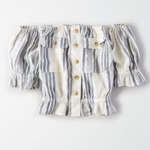 AE Patch Pocket Off-The-Shoulder Top